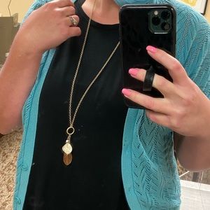 Lia Sophia Gold Tone Long Necklace